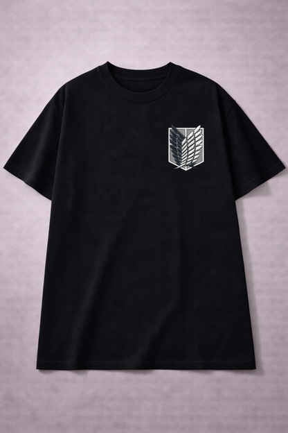 Oversized Mikasa Ackerman Dark Anime Graphic T-Shirt