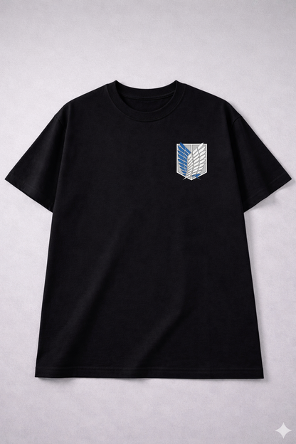 Oversized Mikasa Ackerman Aesthetic Panel Graphic T-Shirt