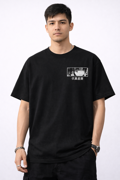 Oversized Toji Fushiguro Dark Assassin Anime Graphic T-Shirt