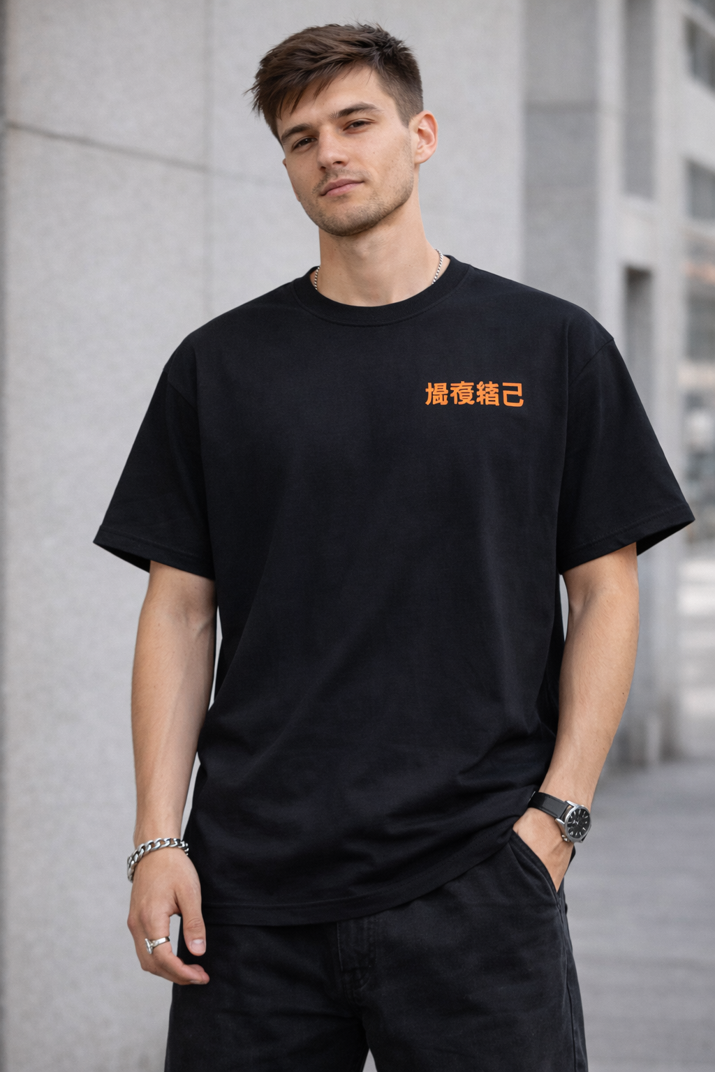 Oversized Katsuki Bakugo Explosion Anime Graphic T-Shirt