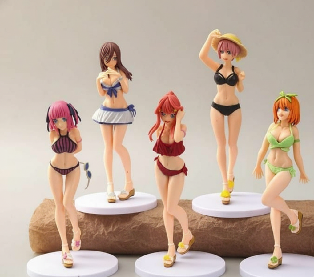 Quintessential Quintuplets Beach Edition Figure Set | 15 cm Premium Anime Figures 🌸🏖️