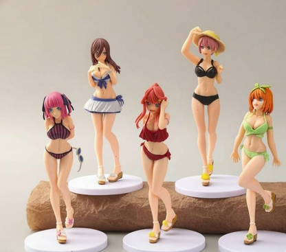 Quintessential Quintuplets Beach Edition Figure Set | 15 cm Premium Anime Figures 🌸🏖️