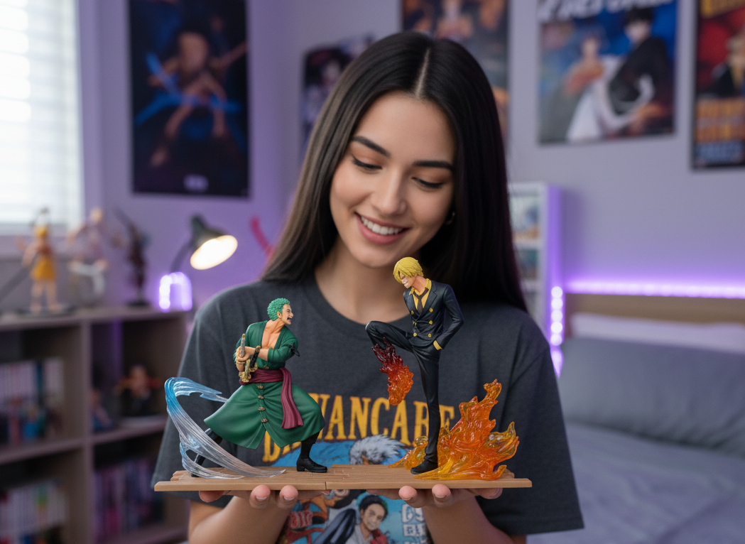 One Piece – Zoro vs. Sanji “Rivals of Fire and Steel” Figure Set (18 cm)