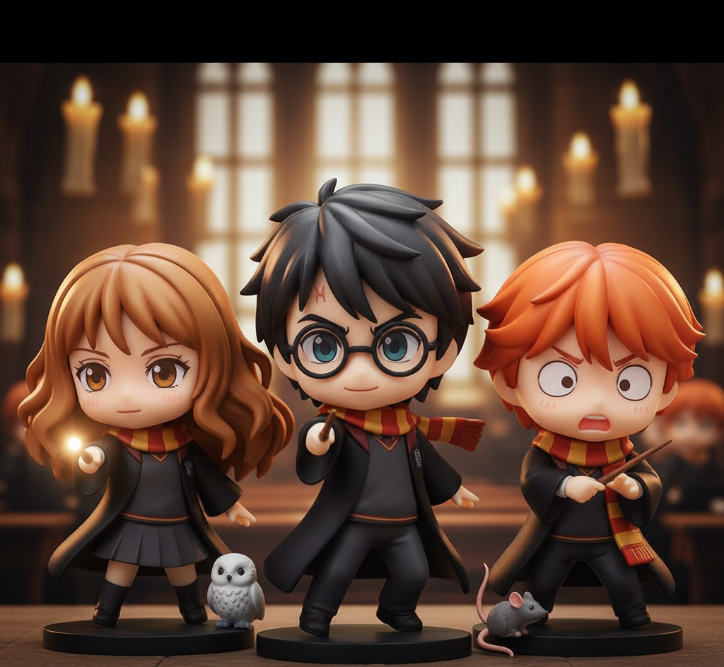 Wizarding World Chibi 3-Figure Set (10cm) – Magic Meets Cuteness!