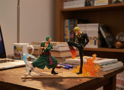 One Piece – Zoro vs. Sanji “Rivals of Fire and Steel” Figure Set (18 cm)
