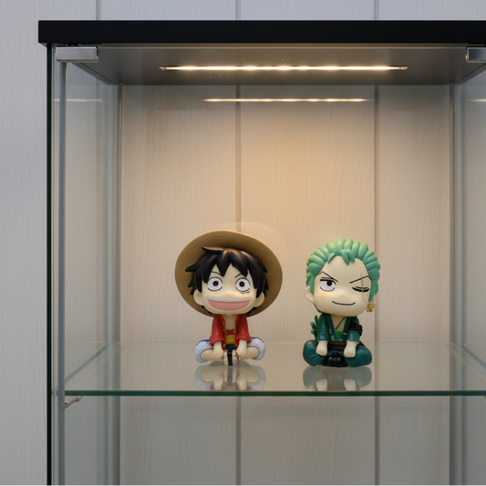 One Piece Luffy & Zoro Duo Figure Set (10cm) – The Straw Hat Legends in Adorable Style!