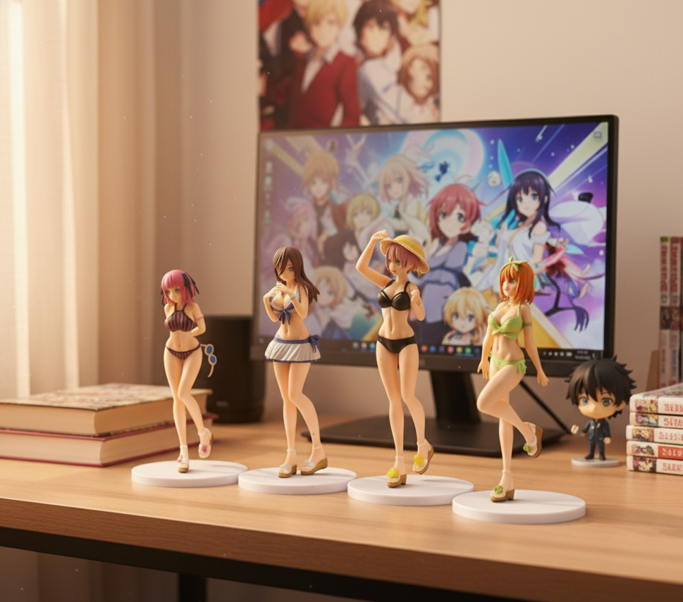 Quintessential Quintuplets Beach Edition Figure Set | 15 cm Premium Anime Figures 🌸🏖️