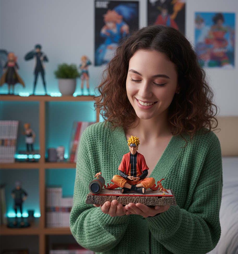 Naruto Uzumaki Sitting Pose Figure (15 cm) – Sage Mode Collectible Statue