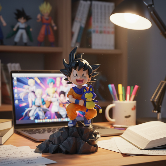 Dragon Ball Z Kid Goku 10cm Figure with Plush Toy – Cute Mini Collector’s Edition