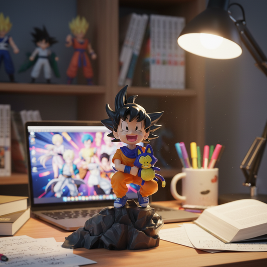 Dragon Ball – Kid Goku 21cm Figure with Plush Toy | Adventure on the Rock Base
