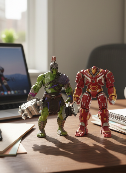 Marvel Gladiator Hulk vs Hulkbuster Action Figure Set | 18 cm Edition