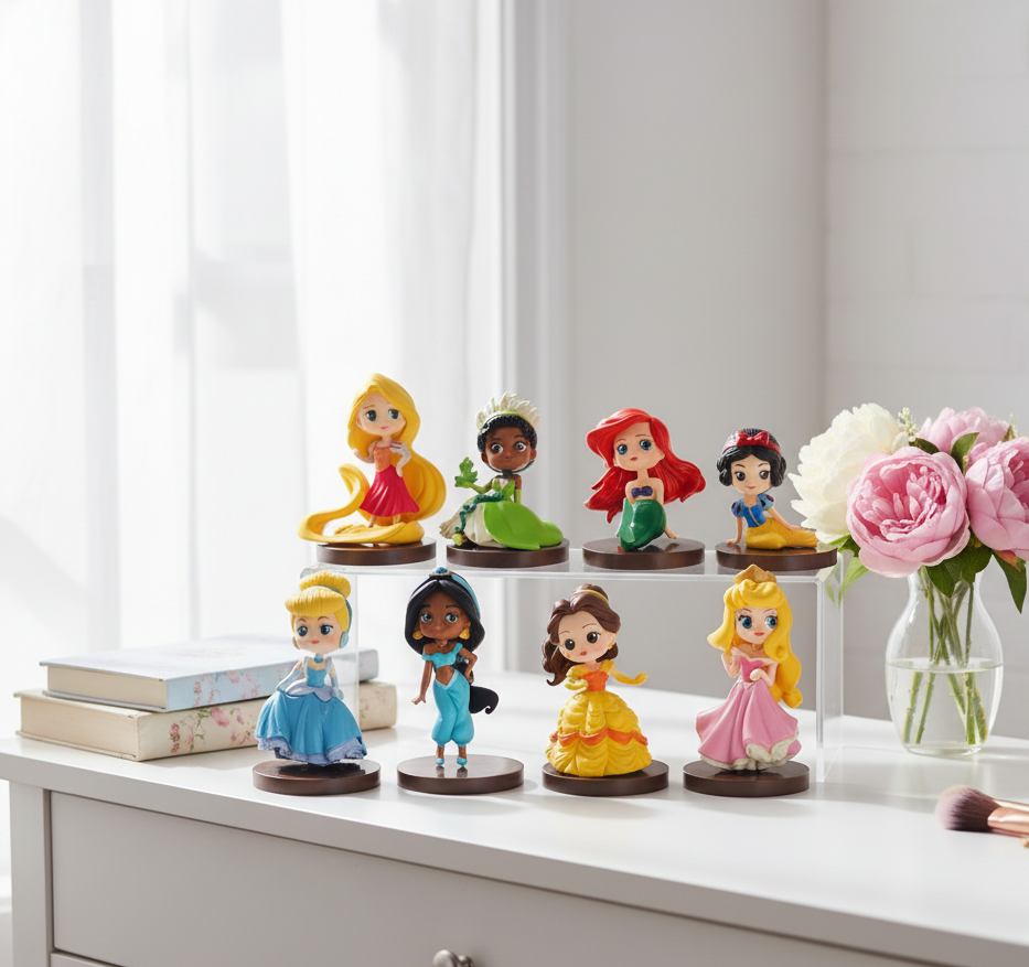 Disney Princess Chibi Collection Set | 8 cm Magical Mini Figures