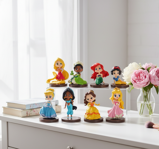 Disney Princess Chibi Collection Set | 8 cm Magical Mini Figures