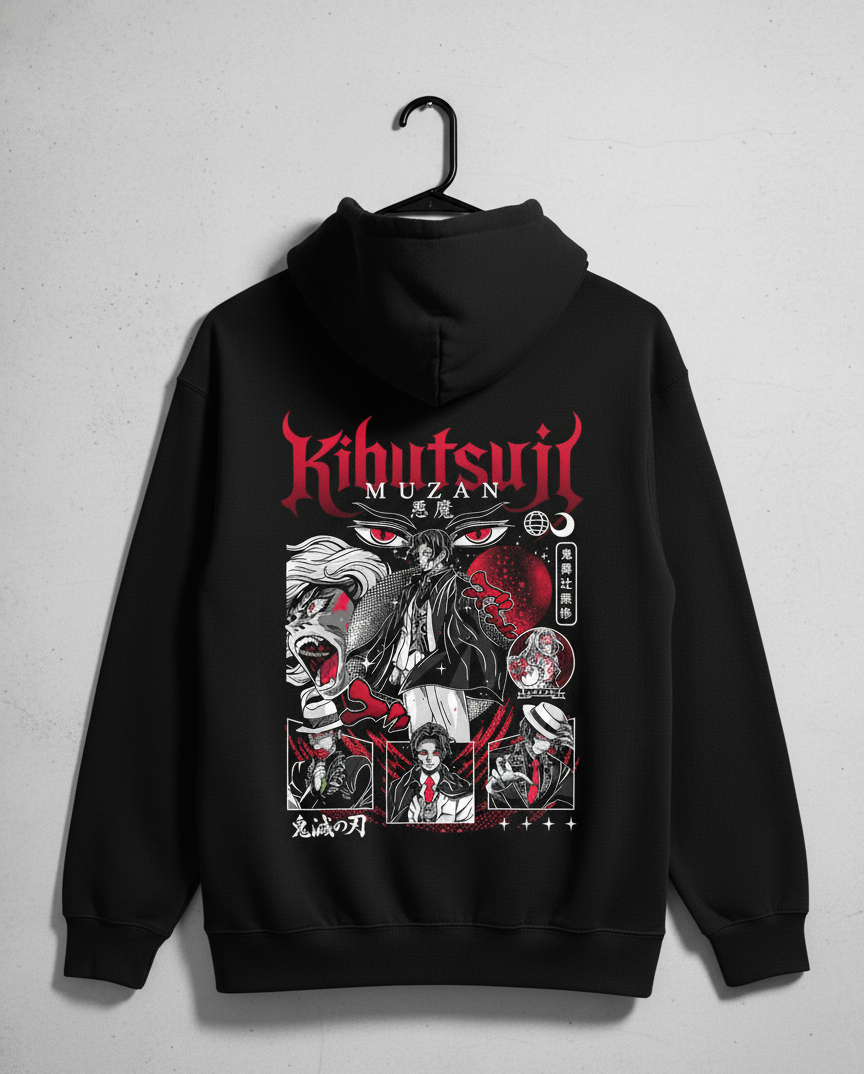 “Crimson Demon King” Muzan-Inspired Anime Hoodie
