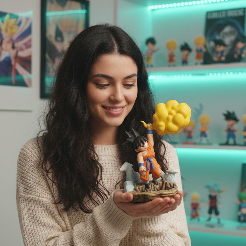 Dragon Ball Kid Goku Flying on Nimbus 10cm Figure | Classic Anime Collectible