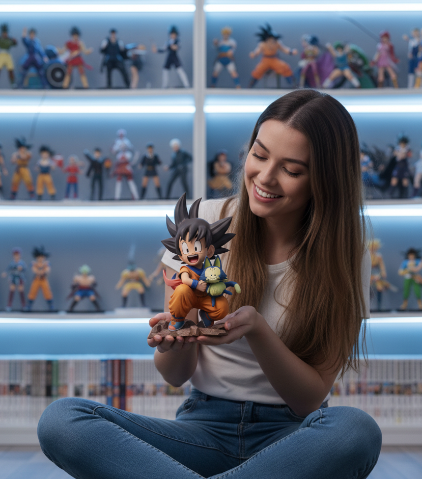 Dragon Ball Z Kid Goku 10cm Figure with Plush Toy – Cute Mini Collector’s Edition