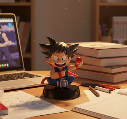 Dragon Ball Kid Goku Sitting with Power Ball 12cm Figure | Cute Anime Collectible