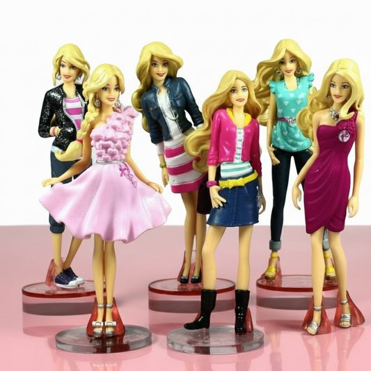 Fashion Diva Figurine Collection | Stylish Barbie-Inspired Set
