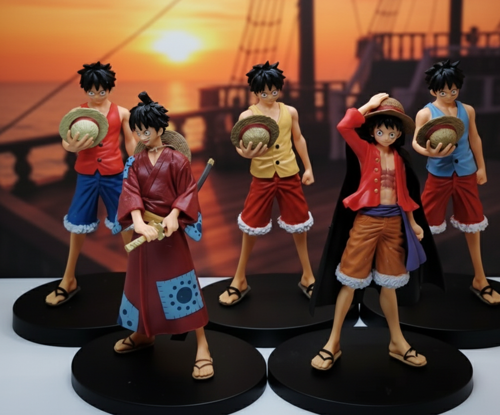 one Piece Luffy Ultimate 5-Figure Set (17cm) – Unleash the Pirate King’s Spirit!
