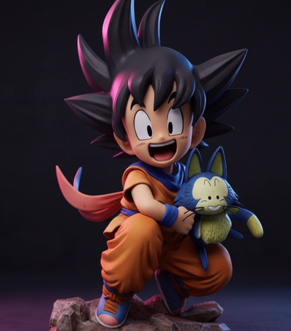 Dragon Ball Z Kid Goku 10cm Figure with Plush Toy – Cute Mini Collector’s Edition