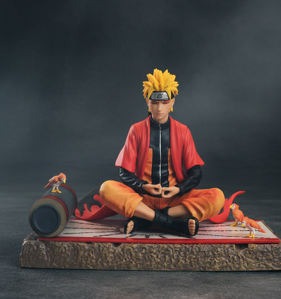 Naruto Uzumaki Sitting Pose Figure (15 cm) – Sage Mode Collectible Statue