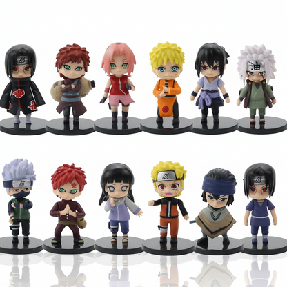 Naruto Mini 12-Figure Set (8cm) – The Ultimate Ninja Squad in Adorable Style!