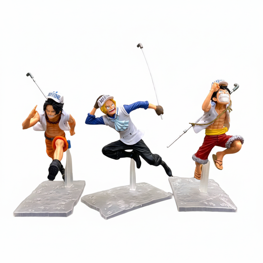 One Piece Marine Brothers 3-Figure Set (16cm) – Relive the Legacy of Ace, Sabo & Luffy!