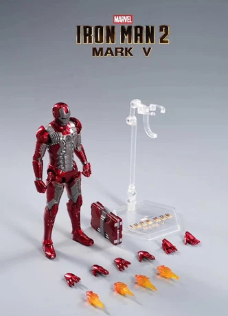 Original ZD Collection – Iron Man Mark V (Suitcase Armor) Premium Figure with LED Light (With Official Box)