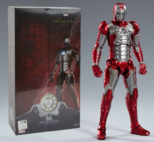 Original ZD Collection – Iron Man Mark V (Suitcase Armor) Premium Figure with LED Light (With Official Box)