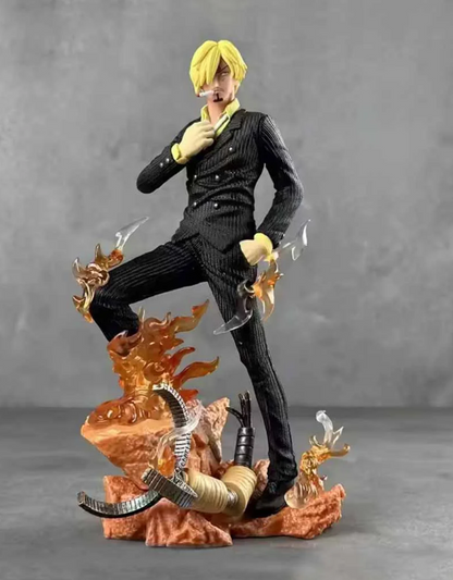 Sanji Diable Jambe Flame Kick Figure – 26cm Premium Display Edition