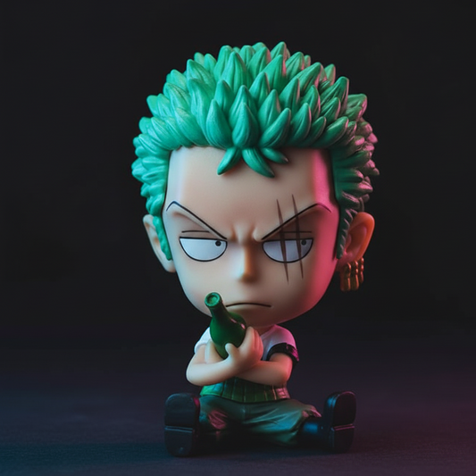 Roronoa Zoro Chibi Figure – “Sake Time” Edition | 8 cm Mini Collectible