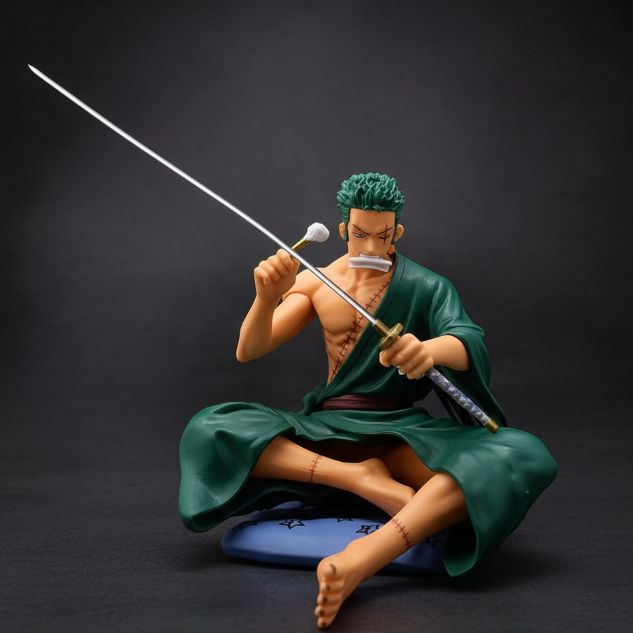 Roronoa Zoro – Wano Edition Seated Figure | 12.5 cm Premium Collectible