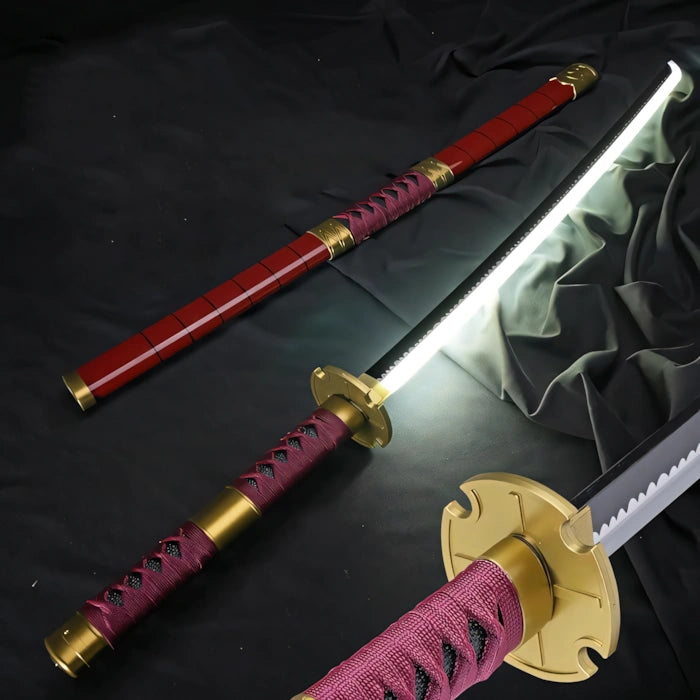One Piece – Ready Sandai Kitetsu LED – Roronoa Zoro Anime Cosplay Katana/Sword