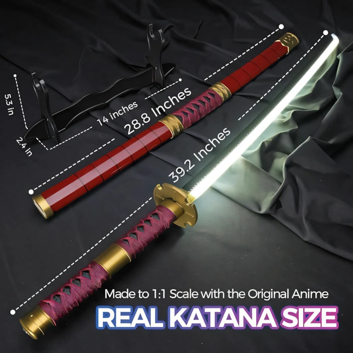 One Piece – Ready Sandai Kitetsu LED – Roronoa Zoro Anime Cosplay Katana/Sword
