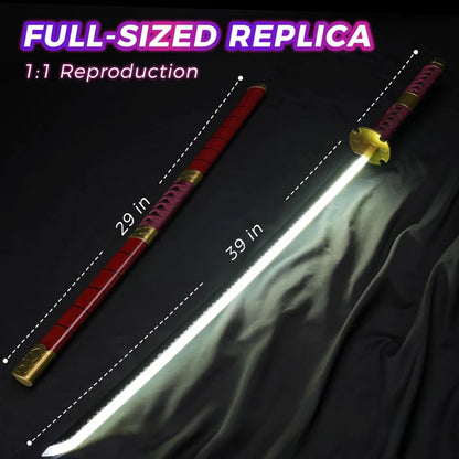 One Piece – Ready Sandai Kitetsu LED – Roronoa Zoro Anime Cosplay Katana/Sword